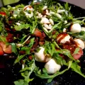 Salad with Arugula, Baby Mozzarella and Sun-Dried Tomatoes