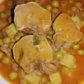 Pork Tongue with Peas and Potaotes