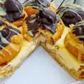 Tarta Éclair con Crème Brûlée y chocolate