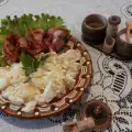 Салата от варени картофи и шунка