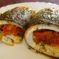 Rollitos de lubina con relleno de verduras