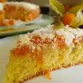 Маслен сладкиш с кокос и сладко от праскови