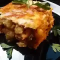 Мусака с картофи и кисело зеле