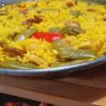 Paella with Chicken and Rabbit Meat