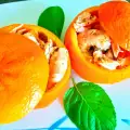 Stuffed Tangerines with Shrimp and Salmon