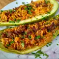 Oven-Baked Stuffed Zucchini with Minced Meat