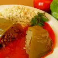 Stuffed Peppers with Rice and Tomatoes