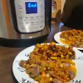 Пилешки сърца с гарнитура в Instant Pot