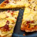 Sehr leckere Pizza mit Zucchini