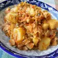 Постно зеле с картофи, моркови и домати