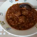 Red Lentil Stew with Meatballs