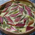 Quiche met asperges en rabarber