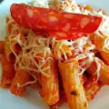 Rigatoni with Chorizo and Chanterelle Mushrooms