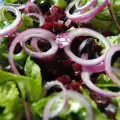 Salad with Red Beets and Lettuce