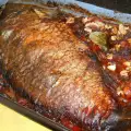 Carp in the Oven with Vegetables, Mushrooms and Walnuts