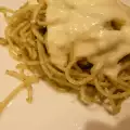 Spaghetti met pesto en room