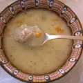 Delicious Meat Ball Soup with Noodles