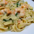 Tagliatelle with Salmon and Shrimp