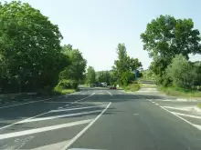 Numerous illegal billboards on highway E-79