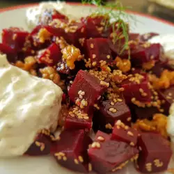 Beetroot, Walnut and Sesame Seeds Salad