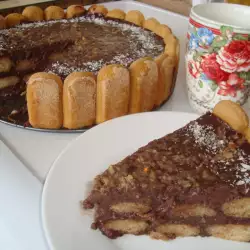 Biscotti Cake with Cream Pudding