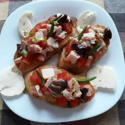 Bruschettas with Tomato and Octopus Concasse