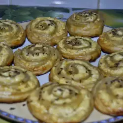 Puff Pastry Snails with Cumin and White Cheese