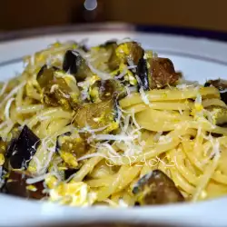 Spaghetti Carbonara with Eggplant