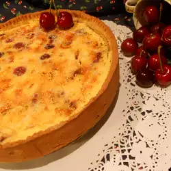 Tarta de cerezas con crema agria