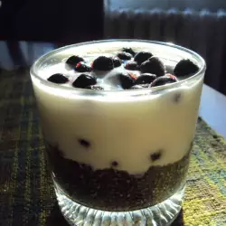 Chia gelei met yoghurt en appelbes