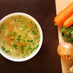 Chicken Soup with Onions and Carrots