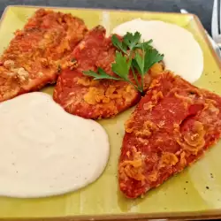 Breaded Peppers with White Sauce