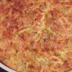 Fritata sa pečurkama, paradajzom i kačkavaljem