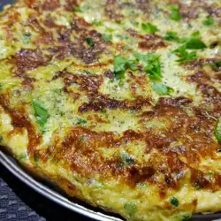 Frittata aus Zucchini und Spinat