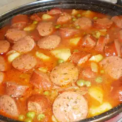 Peas, Potatoes and Sausage Stew