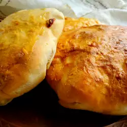 Georgian Khachapuri with Yellow Cheese and White Cheese