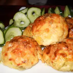 Potato Balls with Zucchini and Cottage Cheese