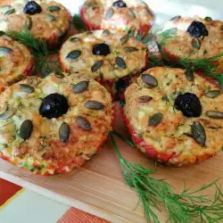 Havermuffins met courgette en parmezaanse kaas