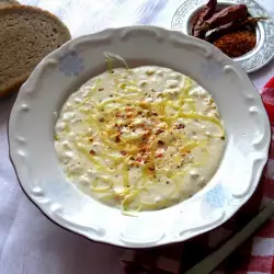 Corn, Cottage Cheese and Yellow Cheese Cream Soup