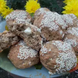 Здравословни хлебчета с лимец и сусам