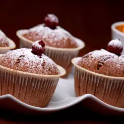 Chocolate Cupcakes with Cherry Jam