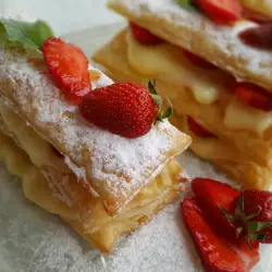 Mille-feuille mit Erdbeeren