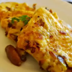 Omelet with Mushrooms and Leeks