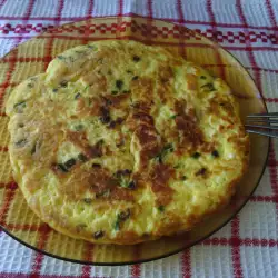 Omlet sa mladim lukom i sirom