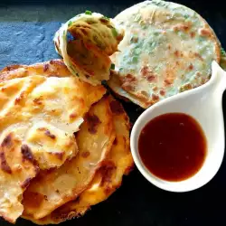 Chinees platbrood met lente ui