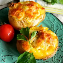 Baked Stuffed Potatoes with Minced Meat