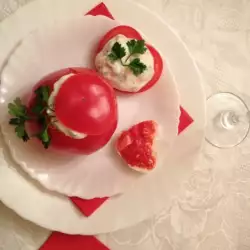 Stuffed Tomatoes with Cucumber and Strained Yoghurt