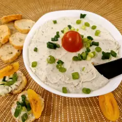 Paté de quesos con cebolleta verde