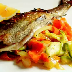 Oven-Baked Trout with Grilled Vegetables