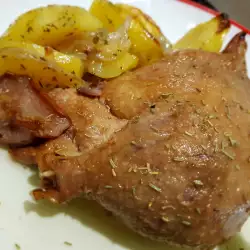 Ente mit Birnen und Kartoffeln